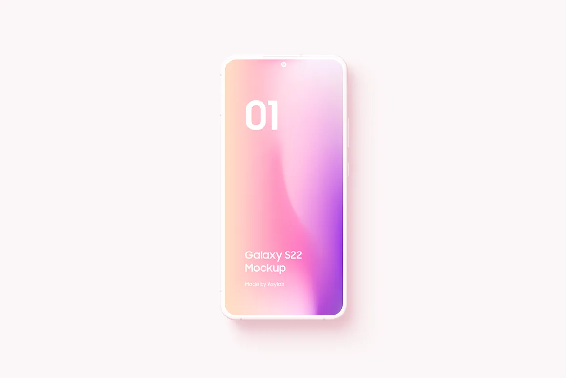 Galaxy S22 - 20 Clay Mockups Scenes