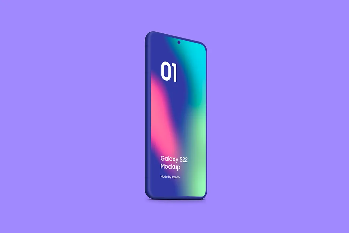 Galaxy S22 - 20 Clay Mockups Scenes