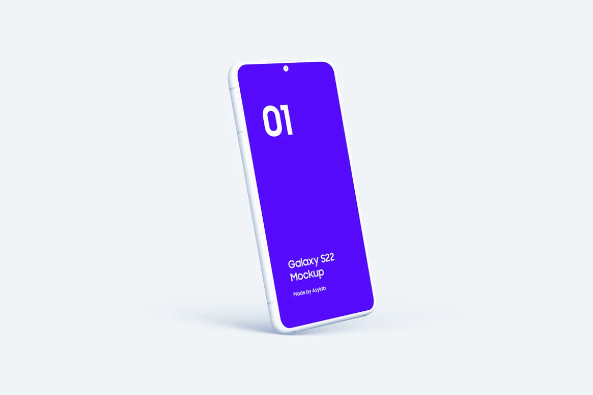 Galaxy S22 - 20 Clay Mockups Scenes