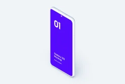 Galaxy S22 - 20 Clay Mockups Scenes