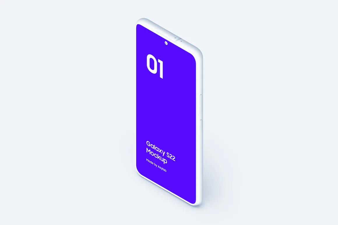 Galaxy S22 - 20 Clay Mockups Scenes
