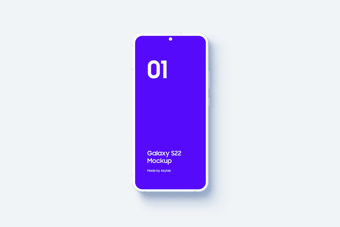 Galaxy S22 - 20 Clay Mockups Scenes