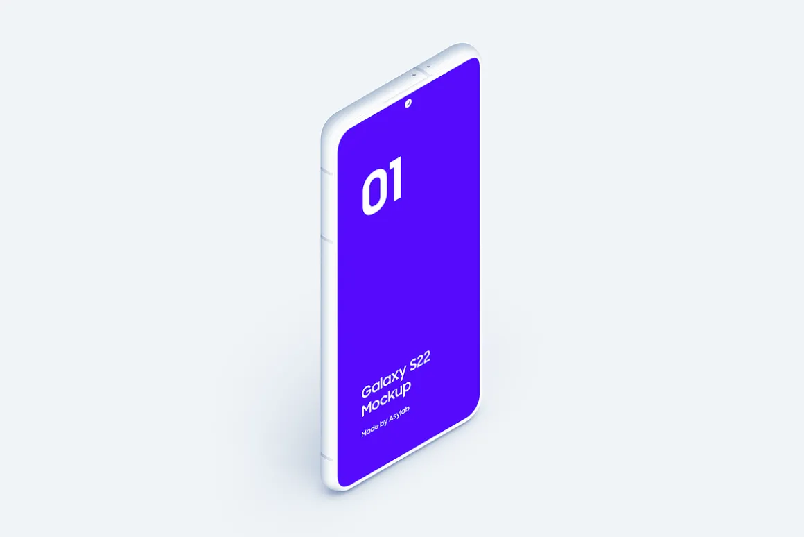 Galaxy S22 - 20 Clay Mockups Scenes