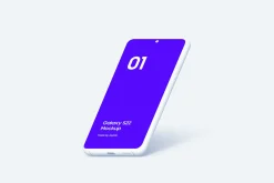 Galaxy S22 - 20 Clay Mockups Scenes