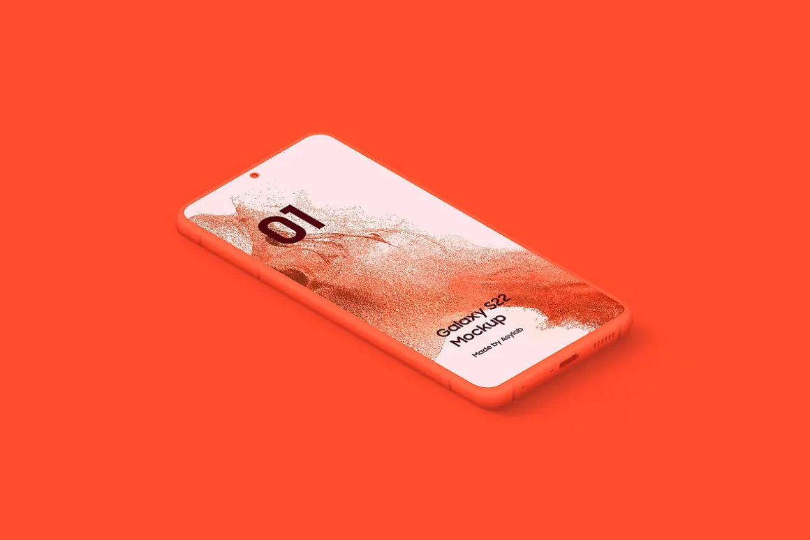 Galaxy S22 - 20 Clay Mockups Scenes