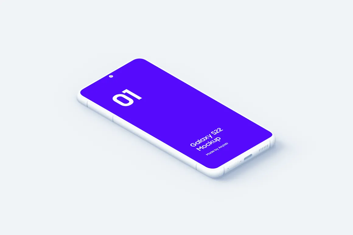 Galaxy S22 - 20 Clay Mockups Scenes