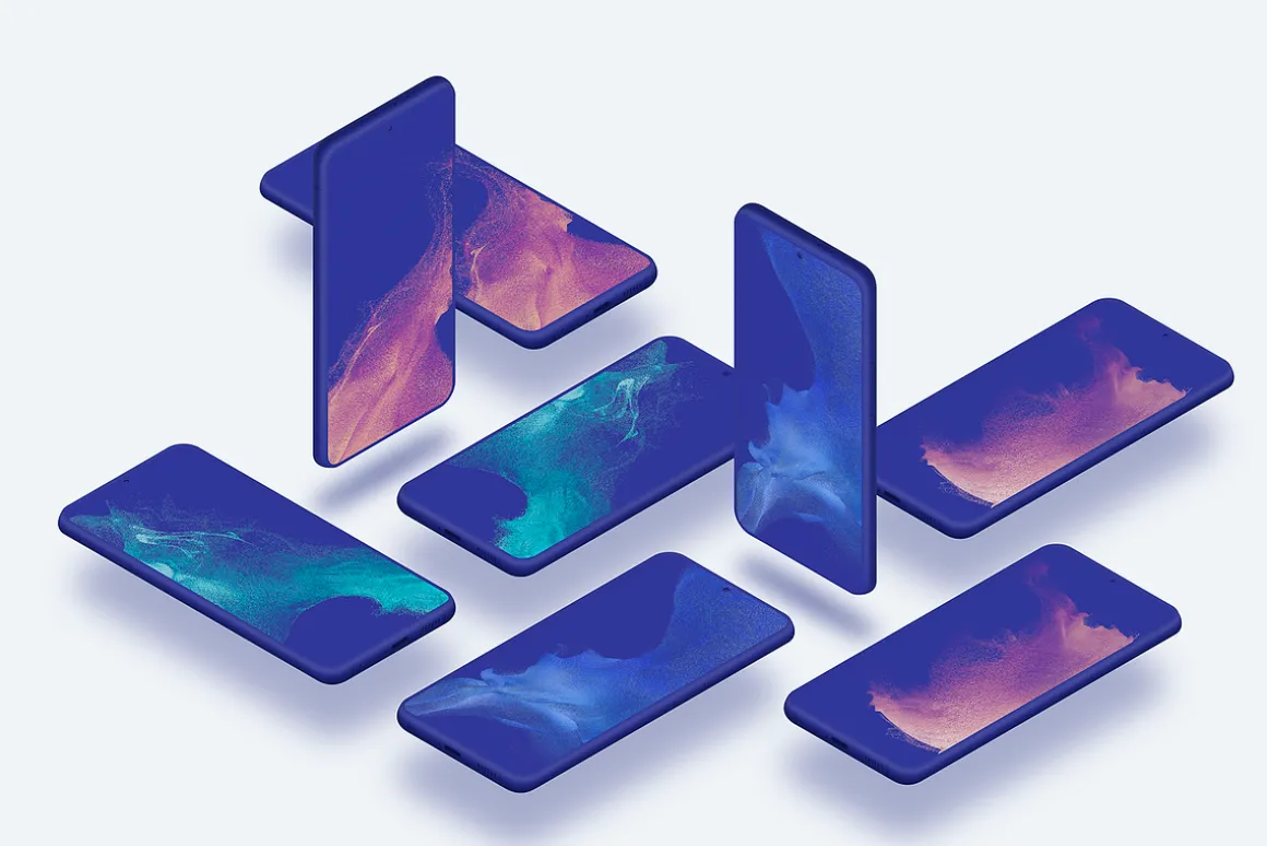 Galaxy S22 - 20 Clay Mockups Scenes