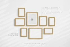 Gallery Wall Mockup | 8 Frames
