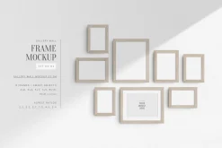 Gallery Wall Mockup | 8 Frames