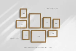 Gallery Wall Mockup | 8 Frames