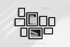 Gallery Wall Mockup | 8 Frames