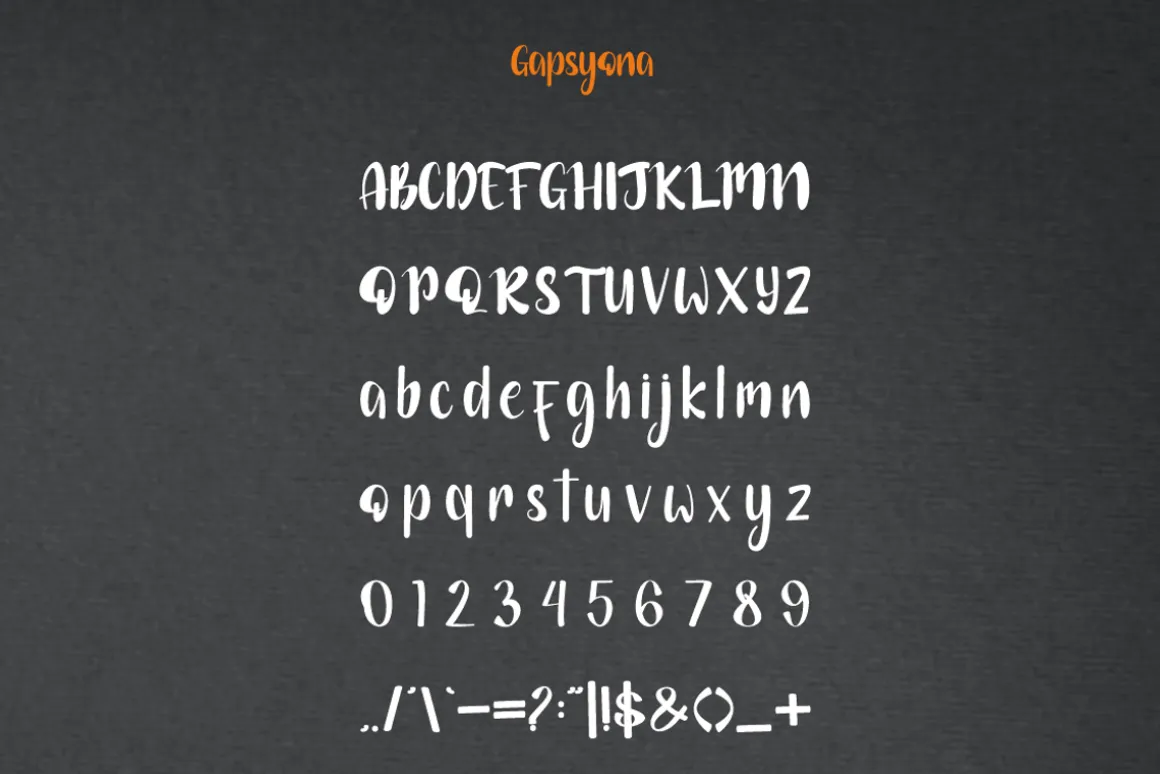 Gapsyona - Handwritten Font