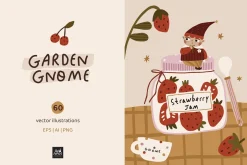 Garden Gnome - Hand drawn clipart