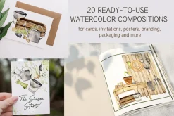 Garden Tools Watercolor Set
