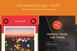 Gemionic - Ionic Social app theme