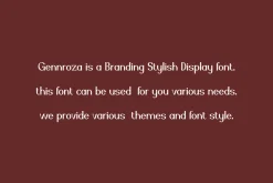 Gennroza - Branding Font