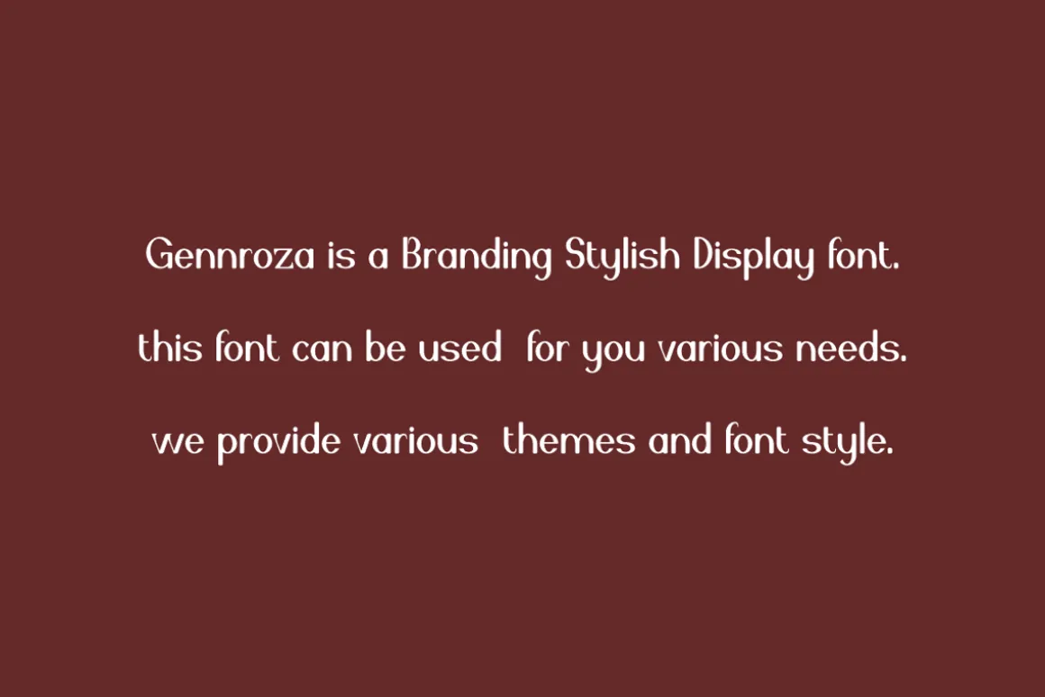 Gennroza - Branding Font