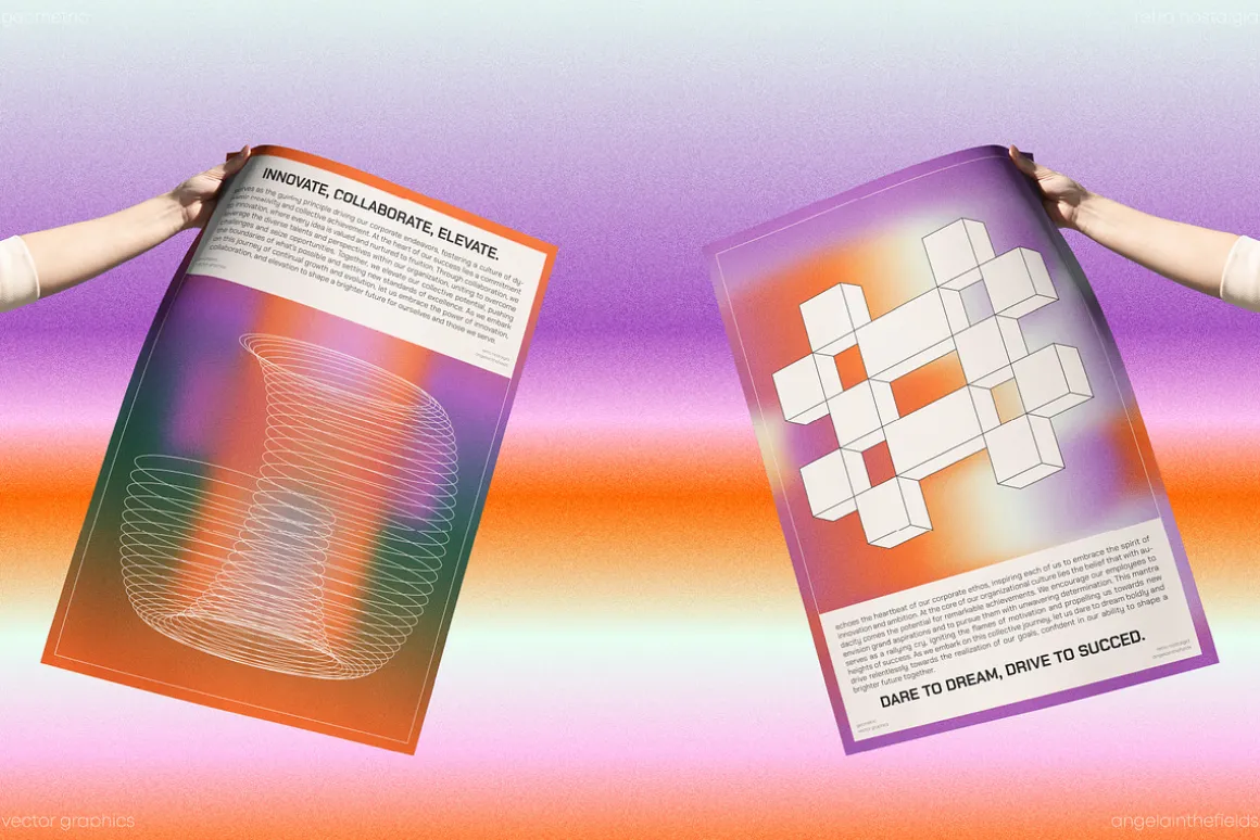 GEOCORPORATE Retro Vector Elements