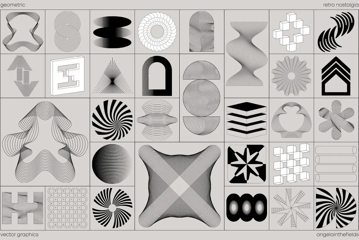 GEOCORPORATE Retro Vector Elements