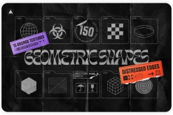 150 Geometric Distressed Shapes