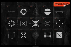 150 Geometric Distressed Shapes