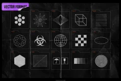 150 Geometric Distressed Shapes