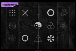150 Geometric Distressed Shapes