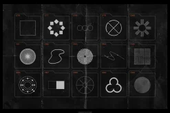 150 Geometric Distressed Shapes