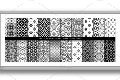 Geometric floral set of seamless