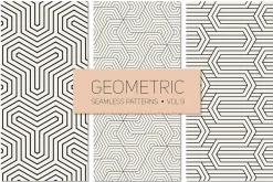 Geometric Seamless Patterns Set 9