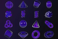 Geometric Shapes 3D Icon Pack