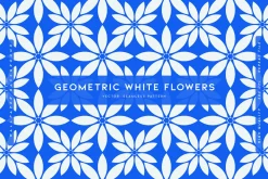 Geometric White Flowers