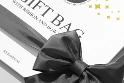 Gift Bag Mockup with Ribbon and Bow
