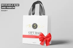 Gift Bag Mockup with Ribbon and Bow