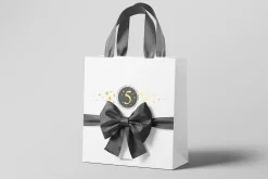Gift Bag Mockup with Ribbon and Bow