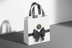 Gift Bag Mockup with Ribbon and Bow