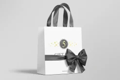 Gift Bag Mockup with Ribbon and Bow