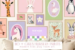Girls Nursery Prints Bundle