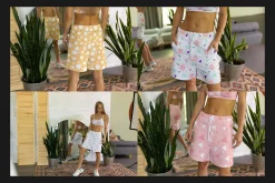 Girl's Shorts Mock-Up Set