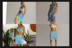 Girl's Shorts Mock-Up Set