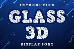 Glass 3D Font
