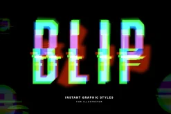 Glitch Text Graphic Style