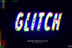 Glitch Text Graphic Style