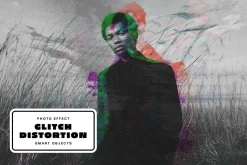 Glitch Distortion Photo Effect