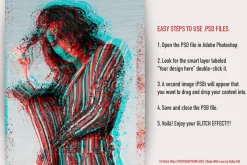 Glitch Effect Set for Photoshop.