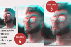 Glitch Effect Set for Photoshop.