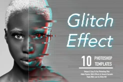 Glitch Effect Set for Photoshop.