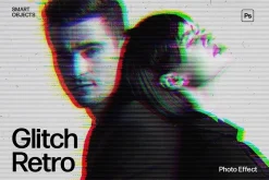 Glitch Retro Photo Effect Template
