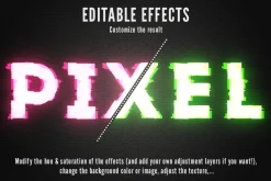 Glitch text effects for Photoshop