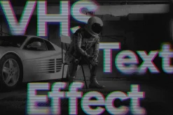 Glitch VHS Text Effect